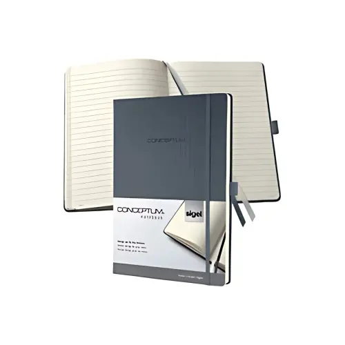 sigel Carnet de notes Conceptum, A4, lign&eacute;, noir 