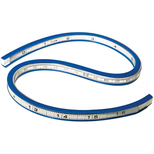 WESTCOTT Gabarit de courbe flexible, longueur : 400 mm (16') 