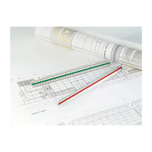 WEDO Echelle de réduction triangulaire Architecte, argent