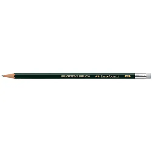 Crayon CASTELL 9000 avec gomme - Faber-Castell 