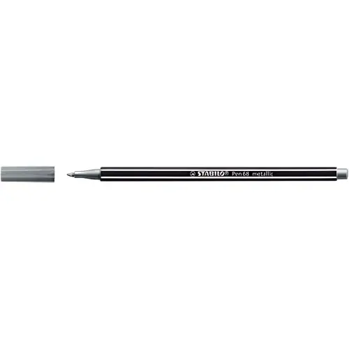 STABILO Stylo feutre Pen 68 metallic, argent