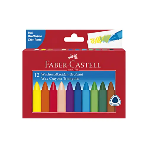 Craie &agrave; la cire triangulaire - &eacute;tui de 24 - Faber-Castell 