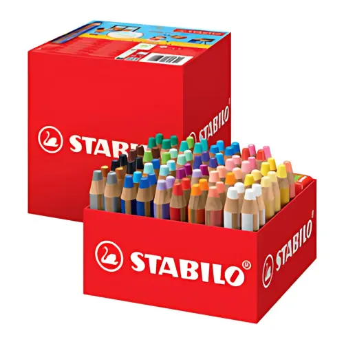 Crayon multitalent woody 3 en 1 - pack écolier de 76 - Stabilo