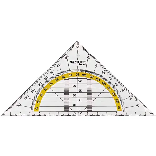 WESTCOTT Equerre g&eacute;om&eacute;trique, hypot&eacute;nuse: 140 mm 