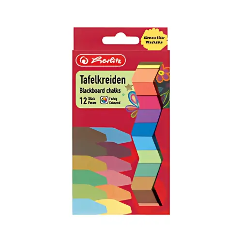 Craie pour tableau - Assorti - étui carton de 12 - Herlitz