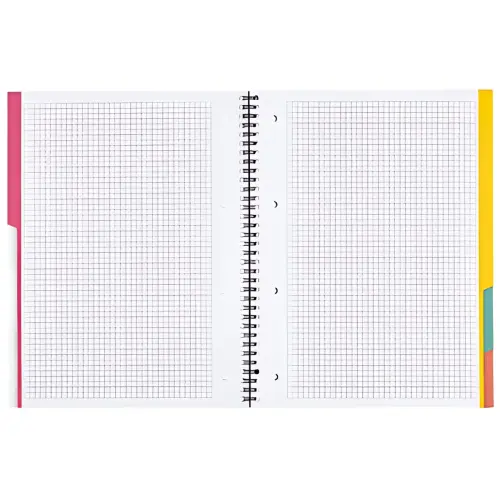 LANDR&Eacute; Cahier &agrave; spirale avec intercalaires 'COLLEGE', A4, 