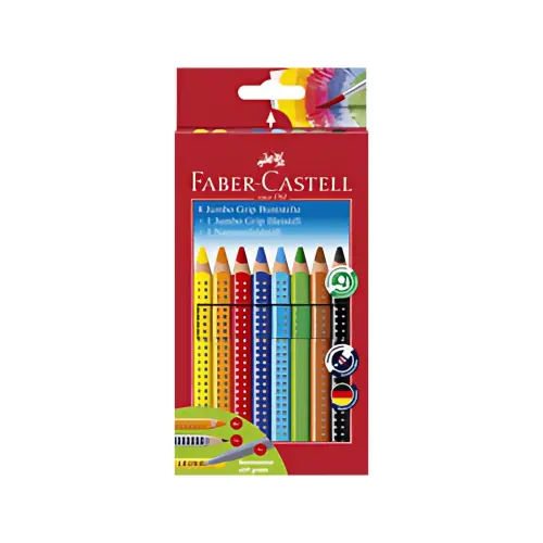 FABER-CASTELL Crayons de couleur Jumbo GRIP, &eacute;tui promo 