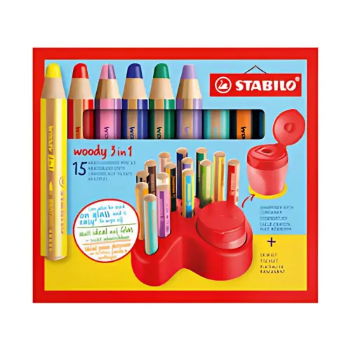 Crayon multi-talents woody 3en1 - set de table - Stabilo