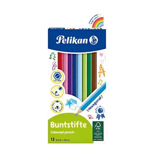 Crayons de couleur standard - &eacute;tui en carton de 12 - Pelikan 