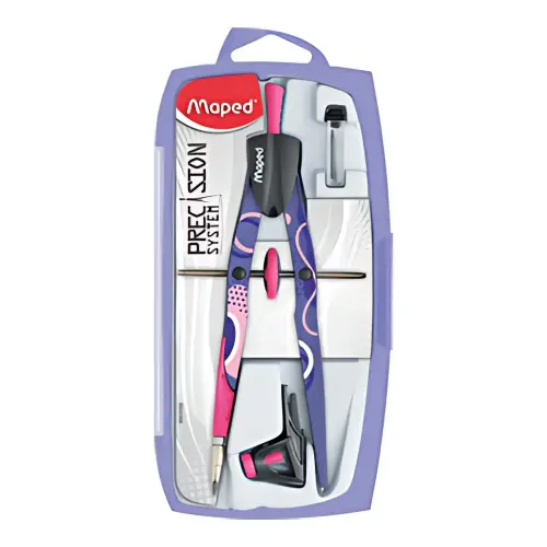 MAPED Coffret compas PRECISION SYSTEM FANCY, 3 pièces
