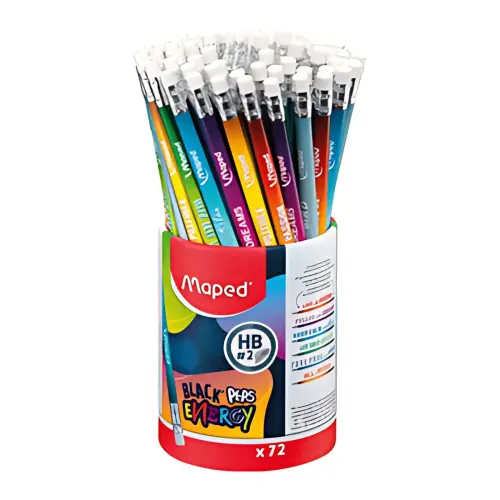 MAPED Crayon graphite BLACK'PEPS ENERGY, dureté: HB, pot 72