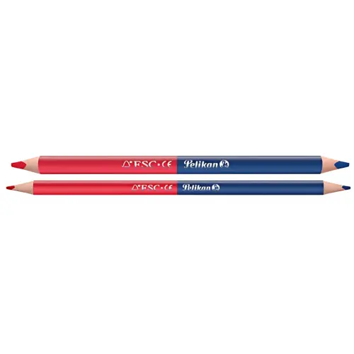 Crayon bicolore fin - Rouge/bleu - Pelikan