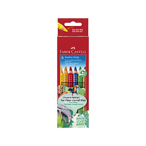 FABER-CASTELL Crayons de couleur JUMBO GRIP, étui en carton
