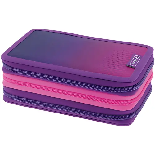 Etui scolaire TriCase Dip Dye Pink - 31 pièces - Herlitz