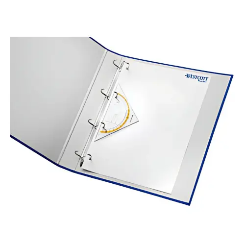 WESTCOTT Equerre g&eacute;om&eacute;trique avec perforations pour classeur 