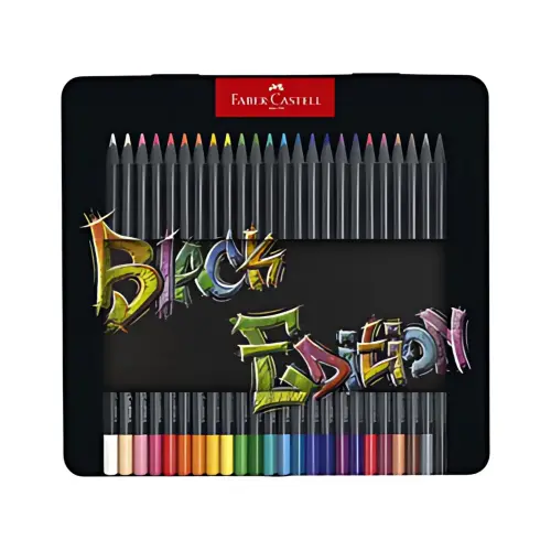 Crayon de couleur Black Edition - étui de 24 - Faber-Castell