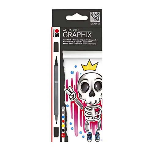 Marabu Feutres aquarellables 'GRAPHIX', KING OF BUBBLEGUM,