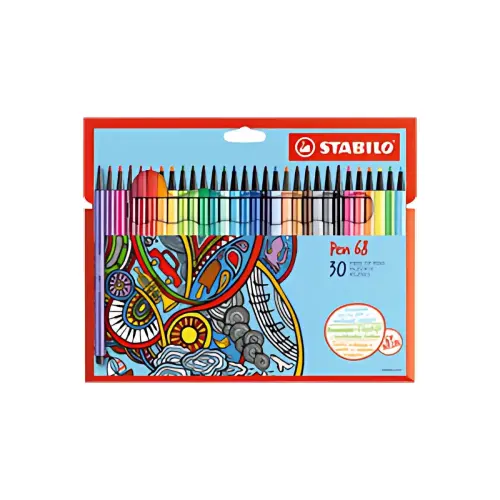 STABILO Feutre Pen 68, &eacute;tui en carton de 30 