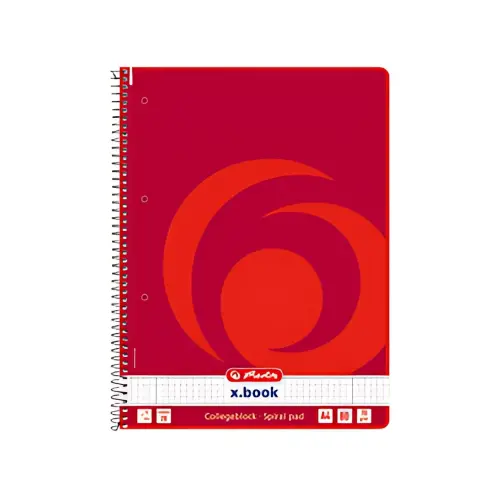 Cahier &agrave; spirales x.book - A4 - 160 pages - lign&eacute; - Herlitz 