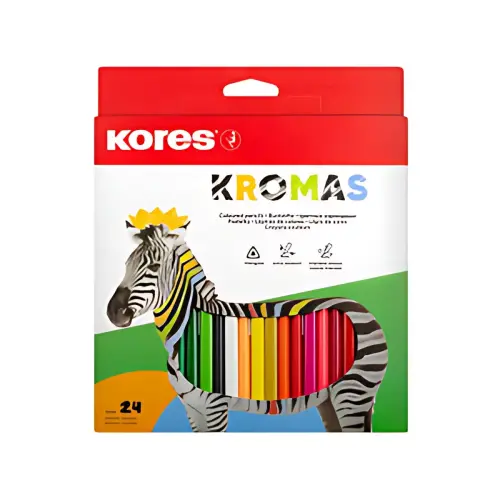 Kores Crayon de couleur 'Kromas', étui en carton de 12,