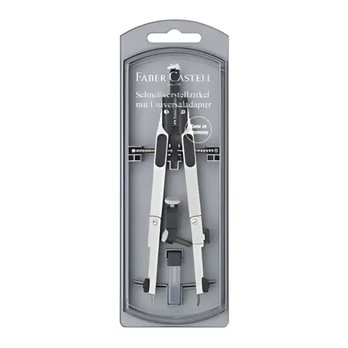 Compas à réglage rapide - Argent / noir - Faber-Castell