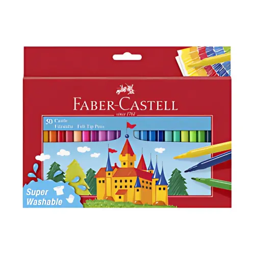 FABER-CASTELL Feutre CASTLE, étui carton de 50 pièces