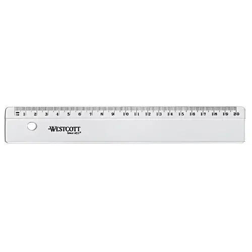 WESTCOTT R&egrave;gle plate, en plastique, longueur: 500 mm 