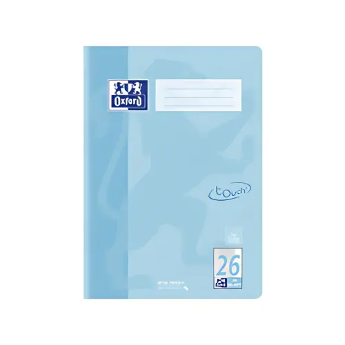 Oxford Cahier Touch pastel, A4, linéature 26, bleu