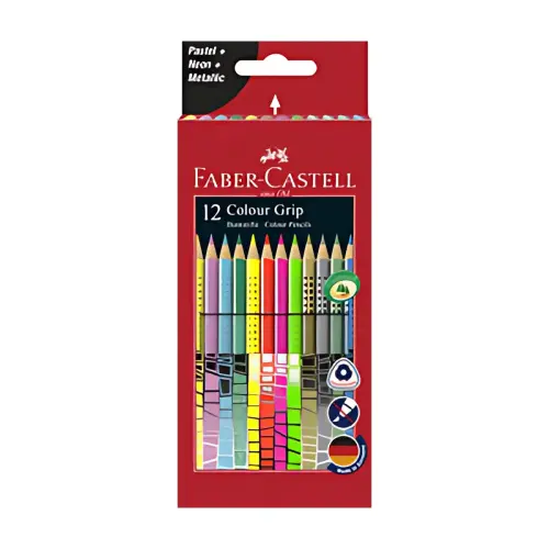 FABER-CASTELL Crayon de couleur triangulaire Colour GRIP