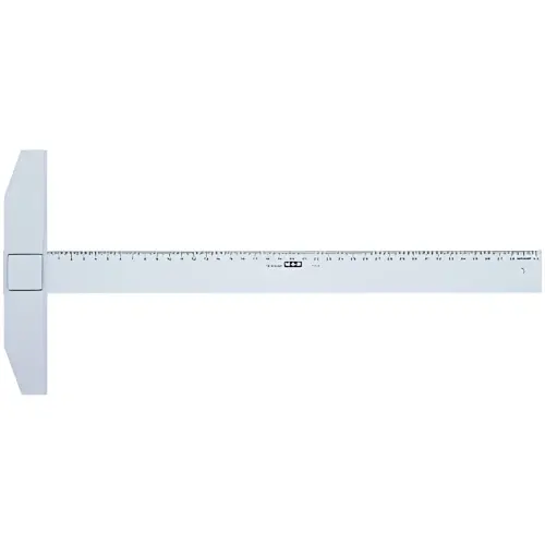 M+R Règle té, longueur de mesure: 750 mm, bleu transparent