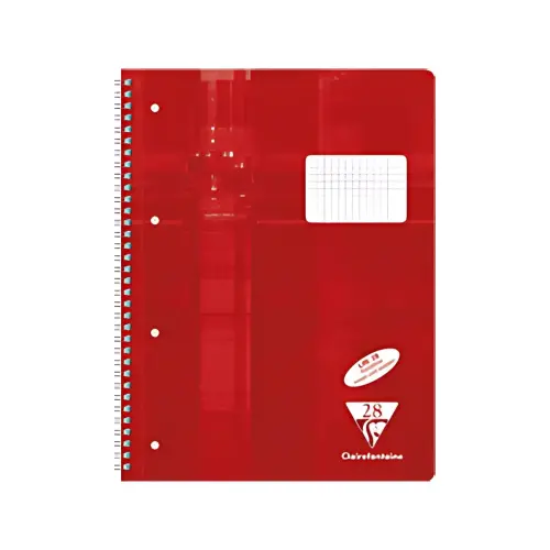 Clairefontaine Cahier spiralé, A4, ligné avec marge,