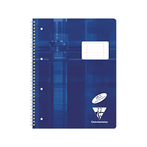 Clairefontaine Cahier spiralé, A4, ligné avec marge,
