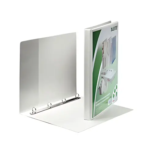 LEITZ Classeur de présentation à anneaux, format A4+, blanc,
