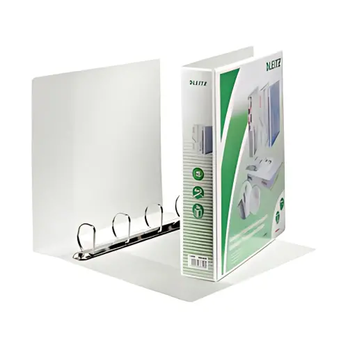 LEITZ Classeur de présentation à anneaux, format A4+, blanc,