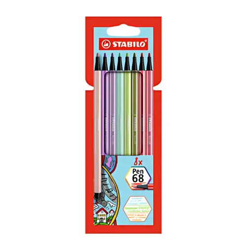 Feutre Pen 68 - étui en carton de 8 - Stabilo