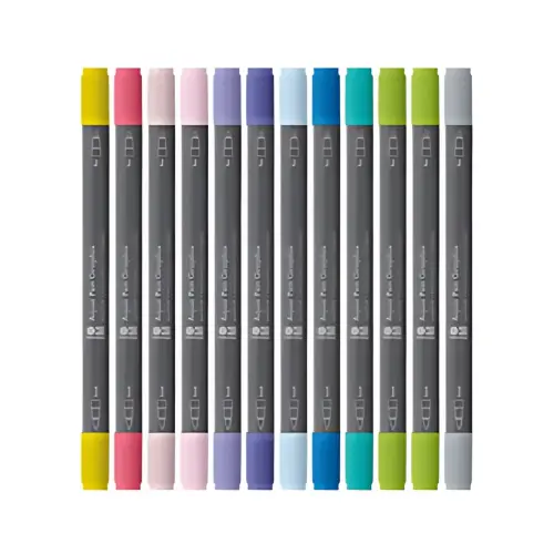 Marabu Feutre aquarellable Pen Graphix ICE ICE BABY, &eacute;tui 