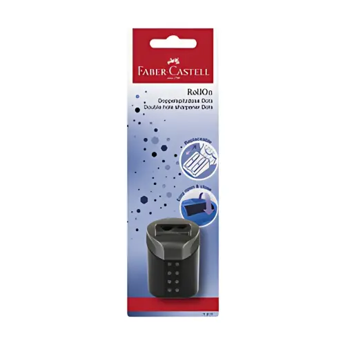 Taille-crayon double RollOn DOTS - sous blister - Faber-Castell