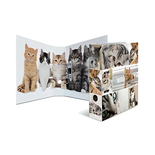 Classeur à levier à motifs Animals - A4 - chats - Herma