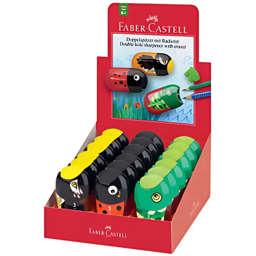 Taille-crayon double Animaux - présentoir - Faber-Castell
