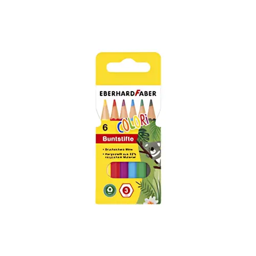 EBERHARD FABER Crayon de couleur COLORI, court, étui de 6