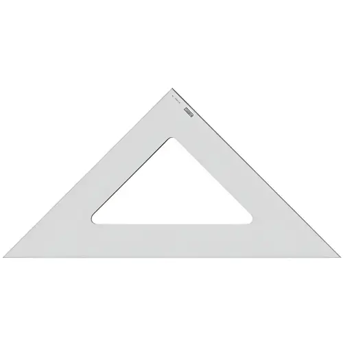 MINERVA Equerre en plexi usin&eacute;, hypot&eacute;nuse: 707 mm 