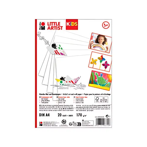 Marabu KiDS Papier pour peinture et loisirs créatifs, A4