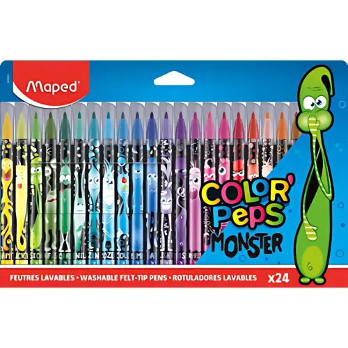 MAPED Feutre COLOR'PEPS MONSTER, &eacute;tui carton de 24 