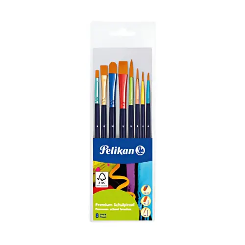Pelikan Set de pinceaux Premium, 8 pièces, assorti