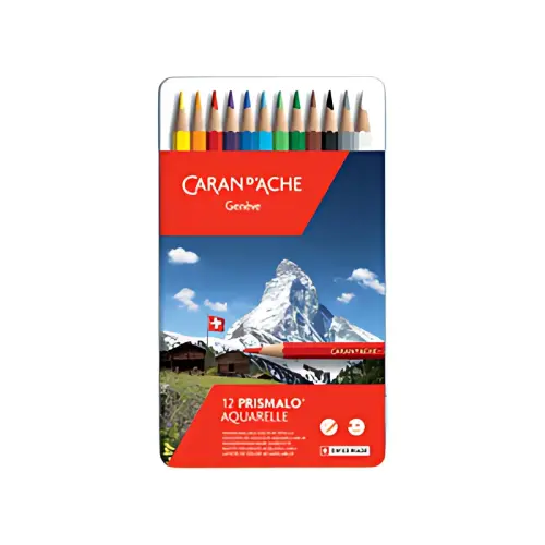 Crayon de couleur PRISMALO Aquarelle - 12 pièces - Caran d'Ache