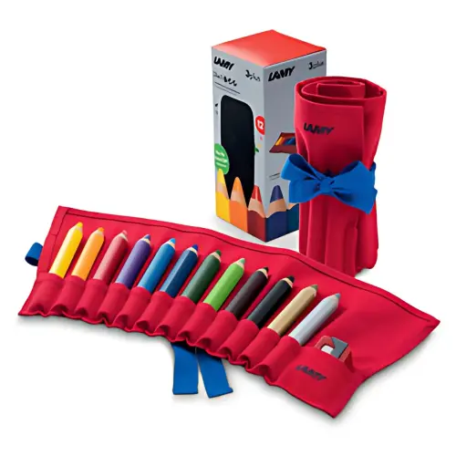 LAMY Crayon de couleur 3-en-1 3plus, rouleau de 12