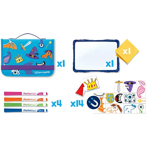 MAPED Creativ Kit de dessin voyage TRAVEL BOARD, 21 pièces