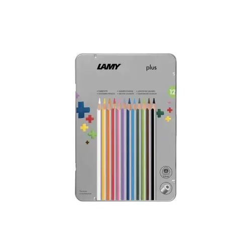 LAMY Crayon de couleur triangulaire plus, étui métal de 12