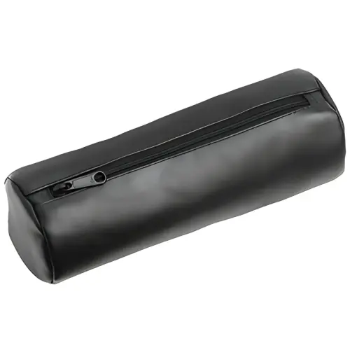 Alassio Trousse ronde XXL, en cuir, noir