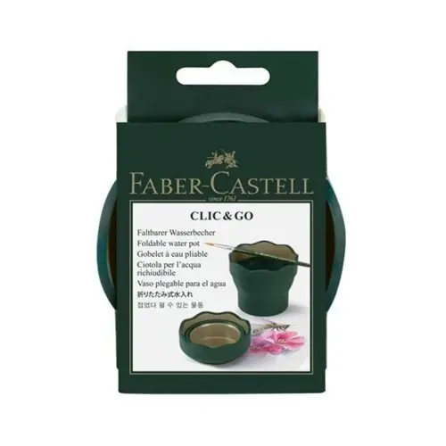 FABER-CASTELL Gobelet CLIC & GO, vert foncé